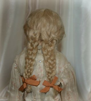 Antique Doll Wax Over Paper Mache with RARE HAIR STYLE Early 1860s 4