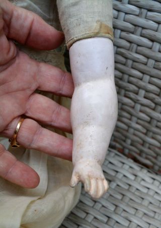 Antique Doll Wax Over Paper Mache with RARE HAIR STYLE Early 1860s 9