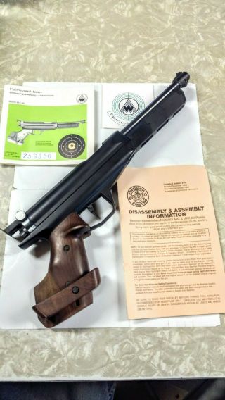 Vintage Beeman Feinwerkbau Model 80 Pellet Pistol,  177 Cal Paperwork,  Germany.