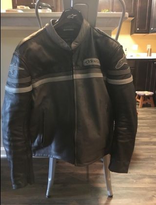 Alpinestars Leather Motorcycle Jacket Men 