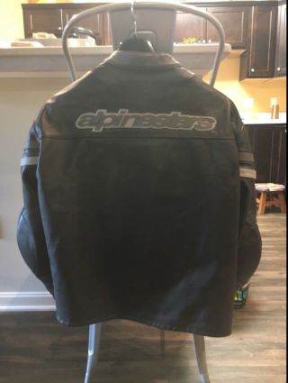 Alpinestars leather motorcycle jacket men ' s large RARE VINTAGE MakeOffer 2