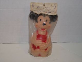 Vintage 1960s Walt Disney Mickey Mouse Bubble Bath Soaky Bank Rare In Bag