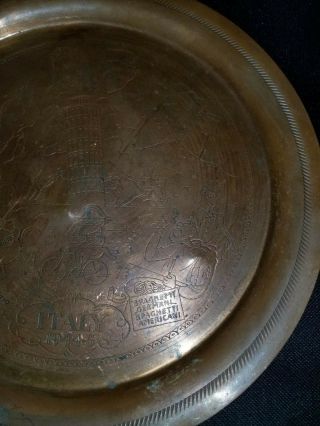 WWII Italy Italian Souvenir Plate Dated 1944 - 1945 1 3