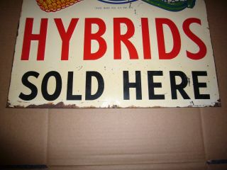 Vintage Embossed Metal Stull Hybrids Seed Sign with the Colonol 3