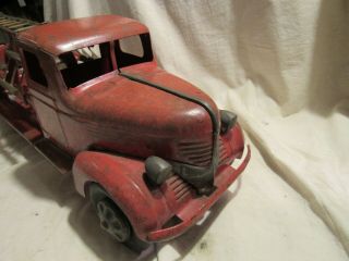 Vintage Turner Toys Large Scale Fire Truck Pressed Steel Toy Scarce 1940s 12