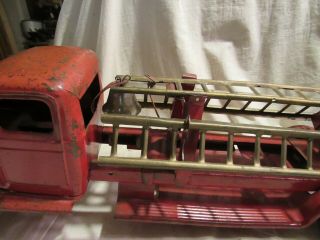 Vintage Turner Toys Large Scale Fire Truck Pressed Steel Toy Scarce 1940s 5