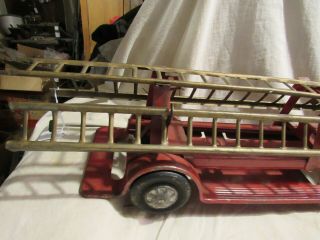 Vintage Turner Toys Large Scale Fire Truck Pressed Steel Toy Scarce 1940s 8