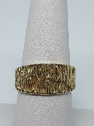 Unisex Vintage 14k Yellow Gold Band Ring,  Size 8.  5 Wedding,  Anniversary