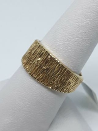 Unisex Vintage 14k Yellow Gold Band Ring,  Size 8.  5 Wedding,  Anniversary 2