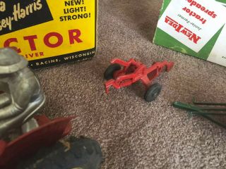 MASSEY HARRIS 44 TRACTOR DIECAST FARM TOY VINTAGE RED METAL TRACTOR and Idea 3