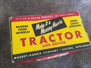MASSEY HARRIS 44 TRACTOR DIECAST FARM TOY VINTAGE RED METAL TRACTOR and Idea 4