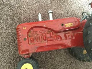 MASSEY HARRIS 44 TRACTOR DIECAST FARM TOY VINTAGE RED METAL TRACTOR and Idea 5