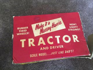 MASSEY HARRIS 44 TRACTOR DIECAST FARM TOY VINTAGE RED METAL TRACTOR and Idea 7