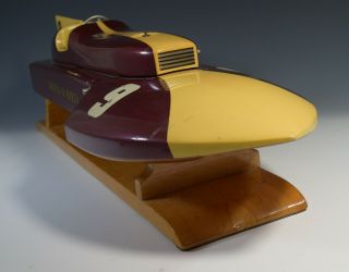 Vintage Tether Boat Gas Powered Speed Boat Hydroplane Streamlined 1960