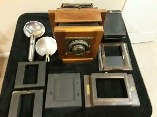 Vintage Ansco Camera With Goerz Lens And Several Accessories.