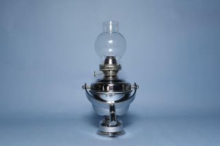 Antique Miller Co.  Brass Boat Marine Oil Lamp Self Leveling 5