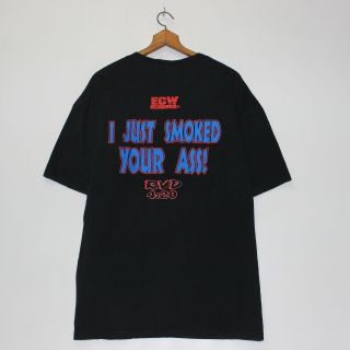 Vintage Rob Van Dam RVD 4:20 ECW T - Shirt Size XXL Wrestling Black Blue Red 2