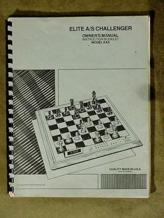 Vintage Fidelity Electronics Elite A/S Challenger EAS Chess Computer COMPLETE 5