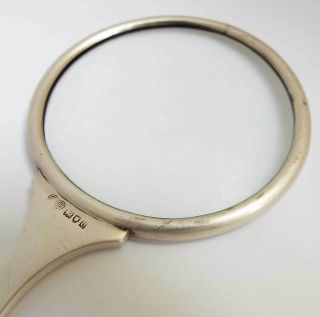 LOVELY RARE ENGLISH ANTIQUE 1909 STERLING SILVER TABLE MAGNIFYING READING GLASS 5