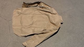 Old US WW2 to Korean War era Army Warrent Officer Summer Khaki Tan Shirt 6