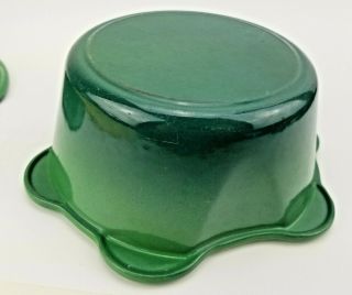 Le Creuset Rare Vintage Green Shamrock Cast Iron Casserole Dish w/ Lid 6