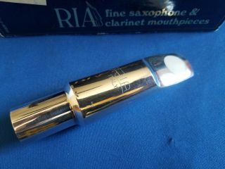 Vintage Ria 7 Handmade Plated Brass Finish Metal Tenor Saxophone Mouthpiece Nos