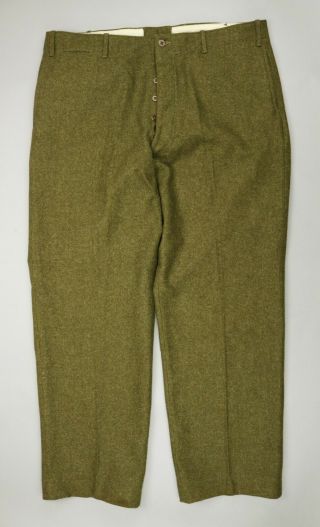 1935 Us Army Melton Wool Service Trousers Ccc National Recovery Nra Blue Eagle