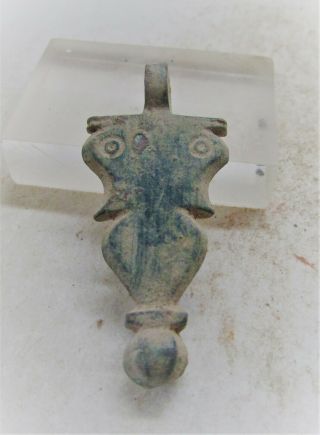 Detector Finds Roman Bronze Pendant With Ring And Dot Motifs