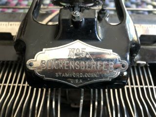 Rare Blickensderfer No.  5 Typewriter Antique Vtg 5