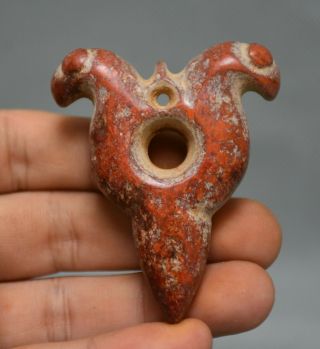 2.  6 " Ancient Hongshan Culture Old Jade Hand Carved Double Bird Amulet Pendant