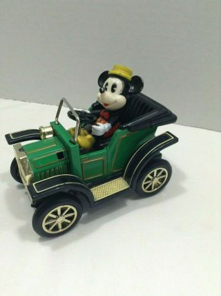 Vintage 1981 Masudaya Mickey Mouse Lever Action Toy Car 611