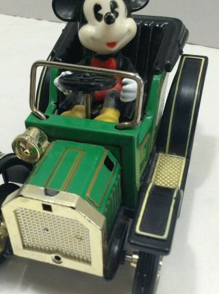 Vintage 1981 Masudaya Mickey Mouse Lever Action Toy Car 611 3
