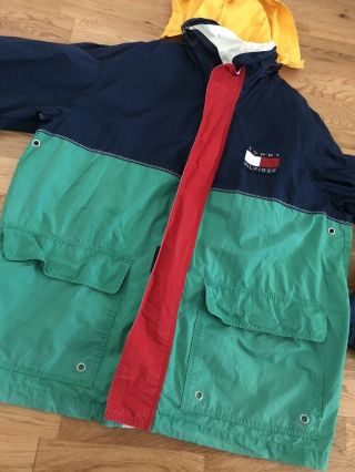 RARE Vintage 90’s Tommy Hilfiger Lotus F1 Racing Jacket Overcoat Men’s Size M 6