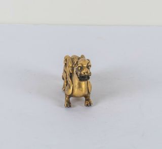 Chinese Antique/Vintage Gilt Bronze Beast Paper Weight 4