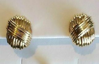 Tiffany & Co Vintage 18k Yellow Gold Authentic Knot Earrings 14.  7gr