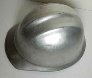VINTAGE silver ALUMINUM BULLARD 502 Hard Hat IRONWORKER 3