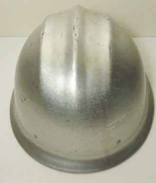 VINTAGE silver ALUMINUM BULLARD 502 Hard Hat IRONWORKER 4
