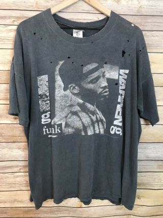 Vintage Rare Hip Hop Warren G Tour Shirt 1994 Not Reprint Thrashed Rap Tee