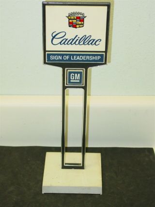 Vintage Desktop Plastic Cadillac,  Gm Dealership Toy Sign,  Display