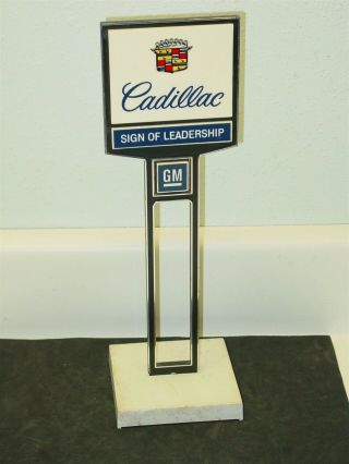 Vintage Desktop Plastic Cadillac,  GM Dealership Toy Sign,  Display 3