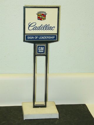 Vintage Desktop Plastic Cadillac,  GM Dealership Toy Sign,  Display 8