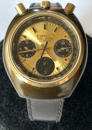 Rare Vintage 1980’s Citizen Automatic Chronograph 4 - 901134 K Watch 8110