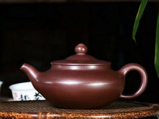 Yixing Zisha Purple Clay Handmade " Hanyuan " Teapot 260cc Marked Wang Zhenxue