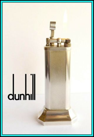 Vintage Dunhill Table Gas Lighter / Briquet - Feuerzeug 1960 
