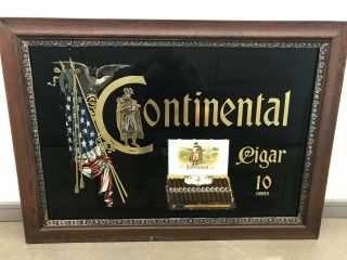 Rare: Vintage Continental Cigar Advertisement Sign