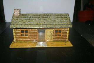 Cohen / Marx Tin Litho Cabin From The Fort Dearborn Playset.
