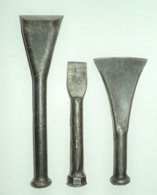 3 Antique Shipbuilding Caulking Irons Tools
