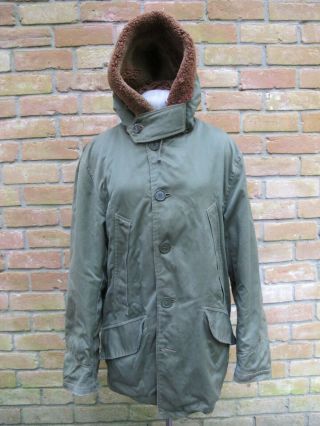 Vintage Wwii Era Us Army Air Force B - 9 Parka Bomber Pilot Jacket,  Small