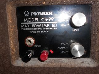 Vintage Pioneer CS - 99 Speakers Walnut Cabinet and Lattice Grills 4