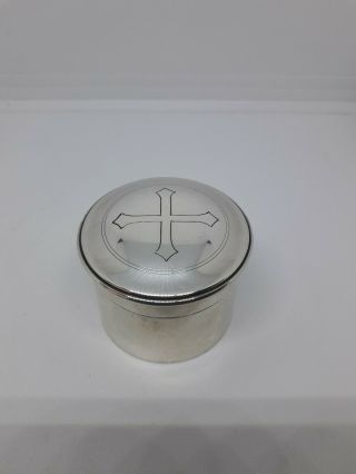 Sterling Silver Pyx Holy Communion Wafer Box - London 1939